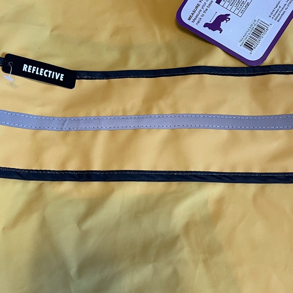 Fashion Pet Yellow Reflective Dog Rain Coat - Picture 11 of 13